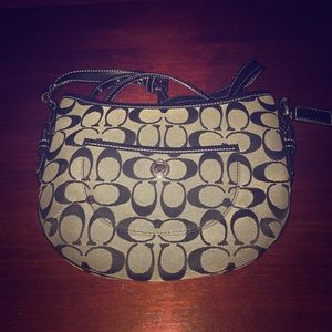 Authentic Coach Crossbody - Navy Blue